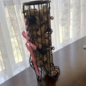Decorative wine cork holder